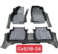 Thảm sàn tràn viền và không tràn viền 2 lớp xe Mazda CX-5 năm 2018-2024